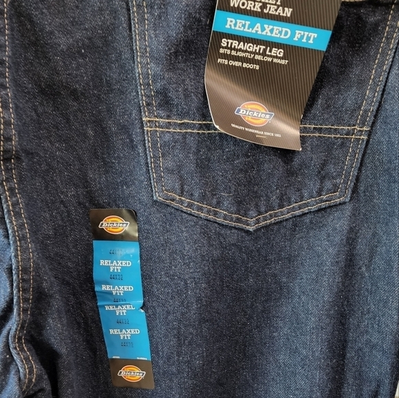 Dickey's relaxed fit 5 pocket work jeans dark wash - Picture 5 of 8